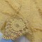 1 Yard Mustard Stretch Lace Polyester & Spandex Fabric for Apparel and Crafts 54/55 Inch Width